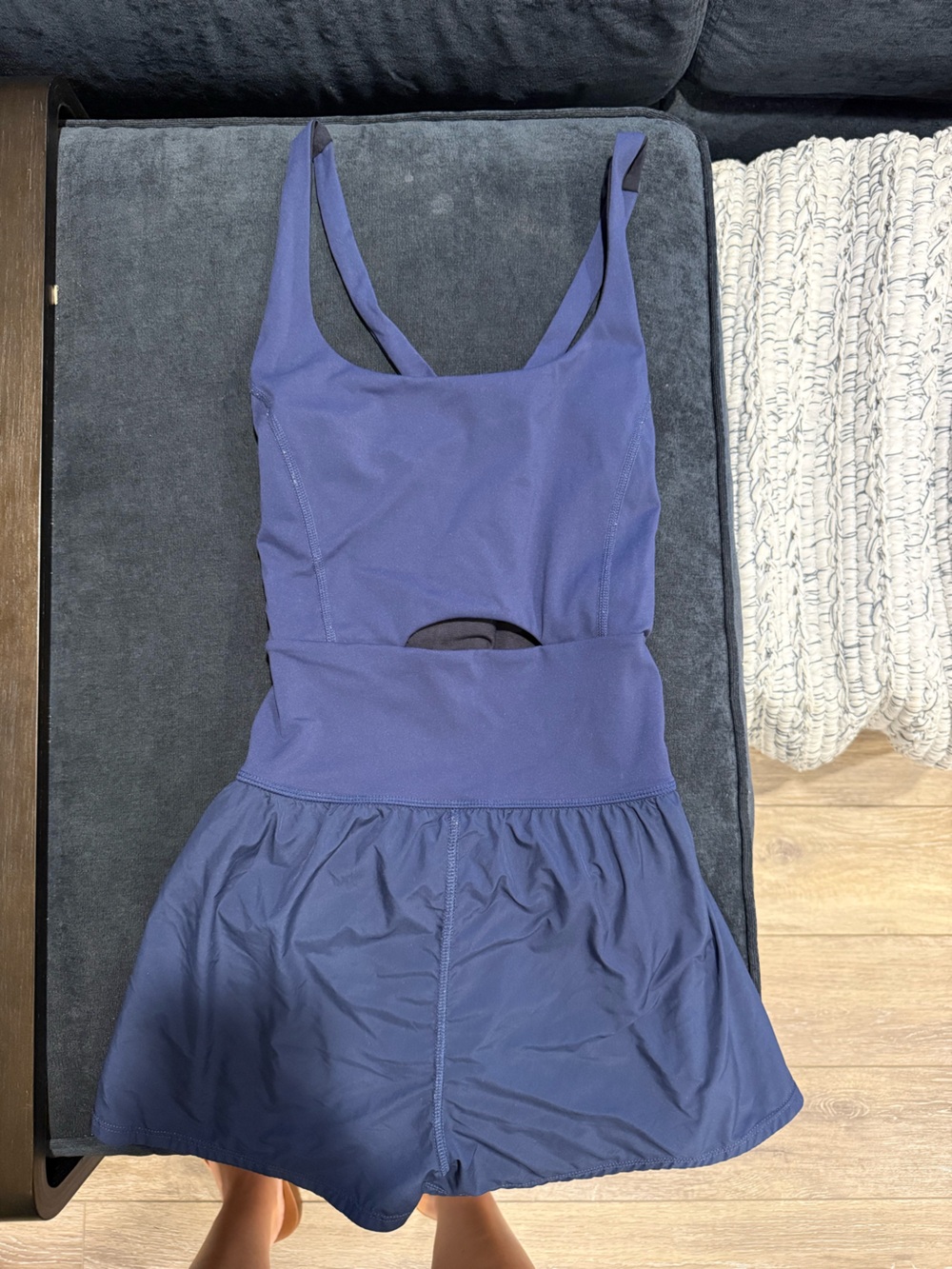Free people Navy Blue Athletic romper